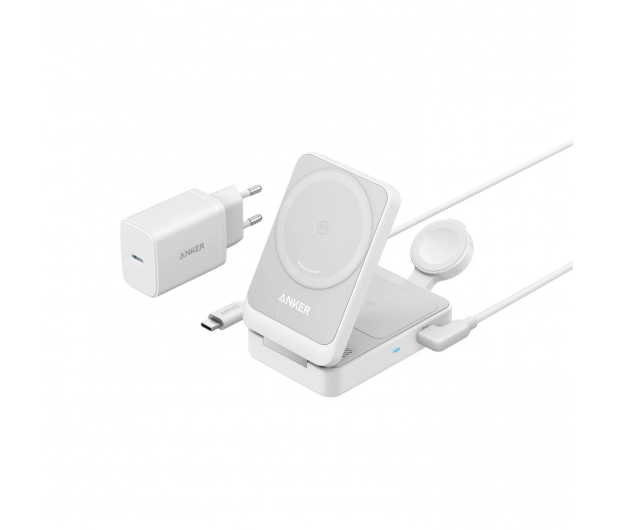 Anker MagGo Wireless Charging Station Qi 2.0 15W 3-in-1 biała - 1274256 - zdjęcie